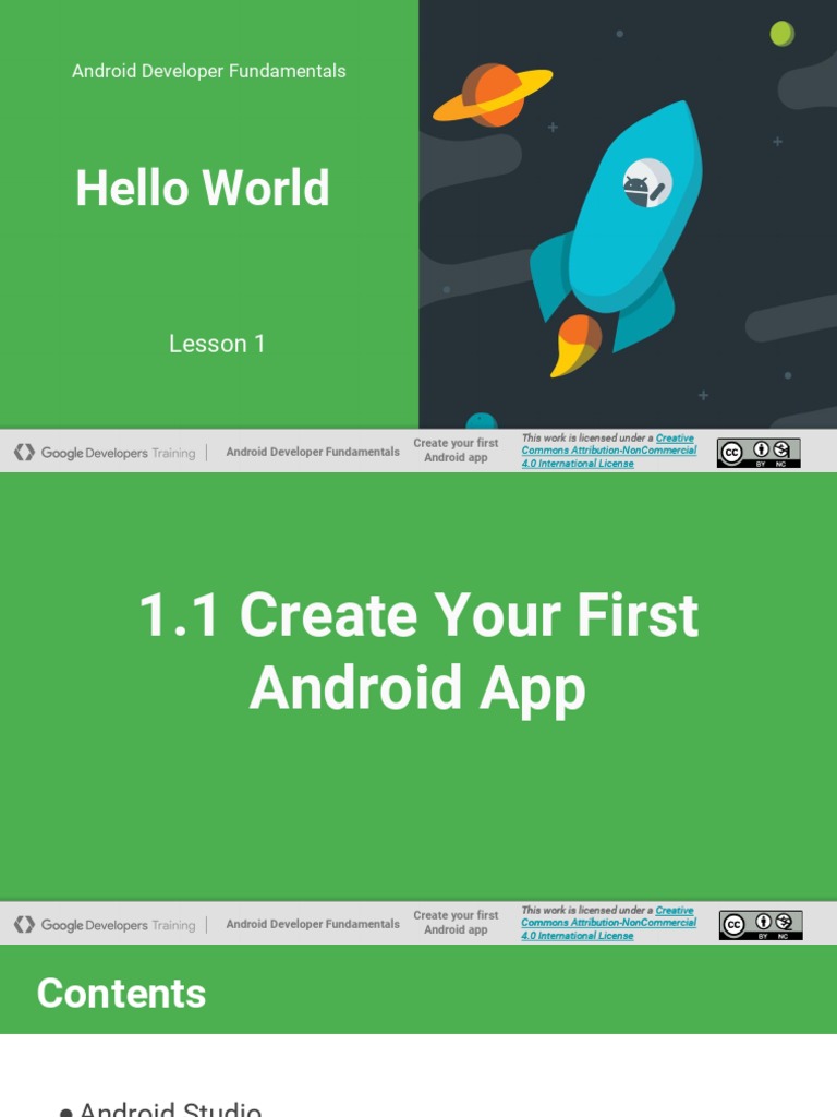 1.1 Create Your First Android App PDF | PDF | Android (Operating System ...