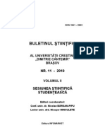 Buletin Stiintific 11 - 2010 - Vol Ii - Sesiunea Stiintifica Studenteasca