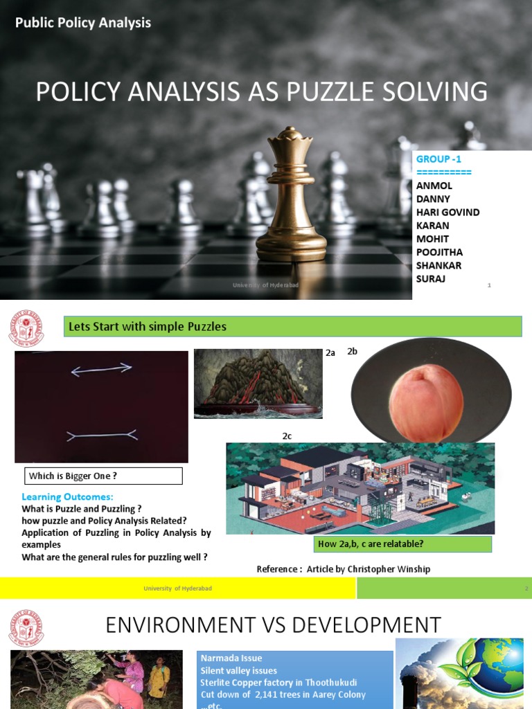 Policy Analysis As Puzzle Solving | PDF | Puzzles | Cognition