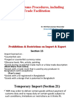 Basic Customs Procedures, Including Trade Facilitation in Bangladesh