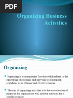 Organizing Business Activities