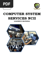 Computer System Services Ncii: Learner'S Material