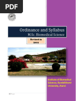 Ordinance and Syllabus: M.Sc. Biomedical Science