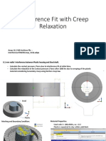 Interference Fit With Creep Relaxation