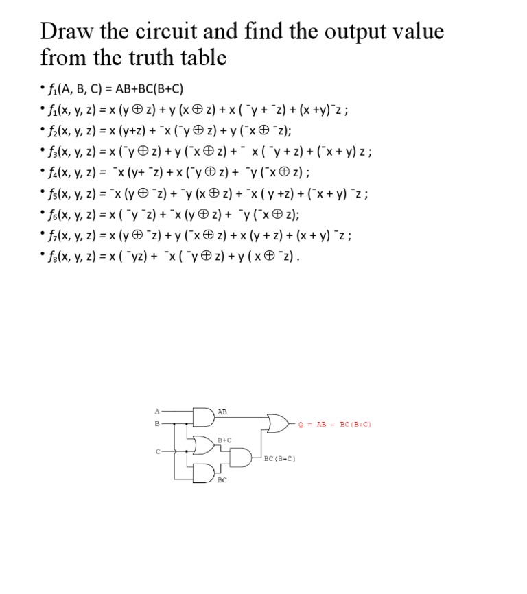 Logic Gates Exercise PDF