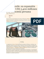 Cerro Verde ampliación añadirá US$ 5,400 millones a Perú