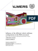Influence of The Different Vehicle Subframe Configurations in The PDB Assessment