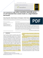 Carbon nanotubes grown and separated in fluidized bed