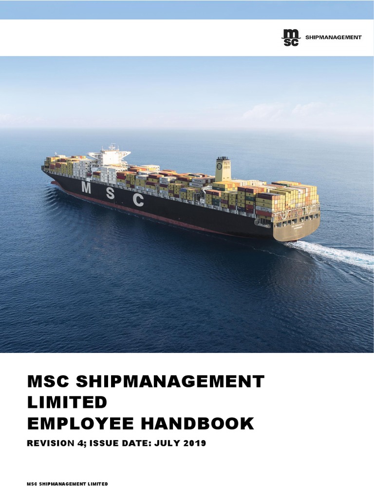 MSC Shipmanagement Limited Employee Handbook: Revision 4 Issue Date ...