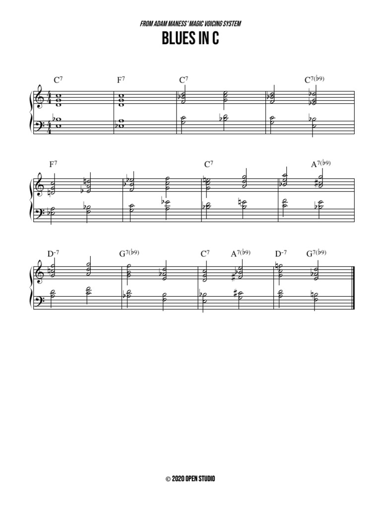 MVS - Blues in C - Piano | PDF