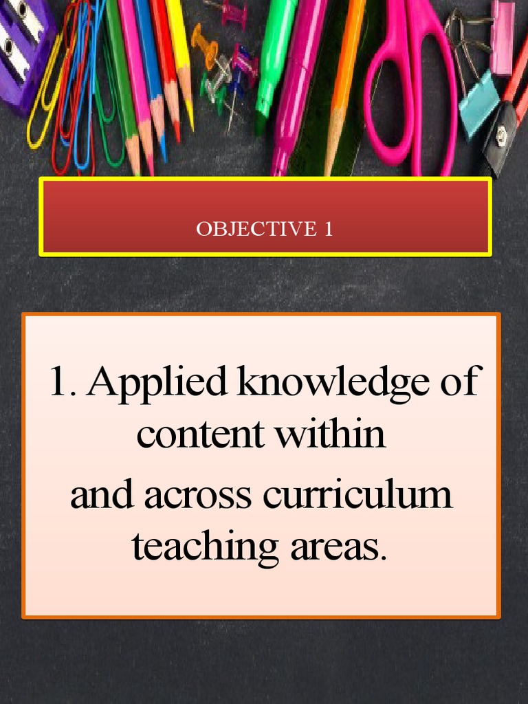 Applied Knowledge of Content Within and Across Curriculum Teaching ...