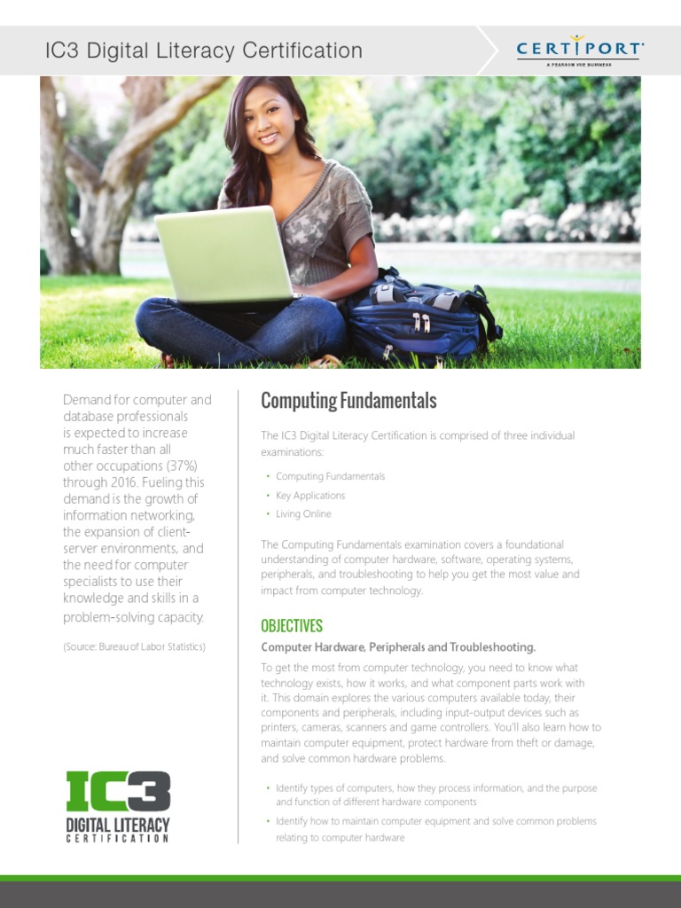 IC3 Digital Literacy Certification: Computing Fundamentals | PDF ...