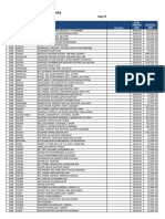 JFD - Standard Products: List Price Data Aug-19
