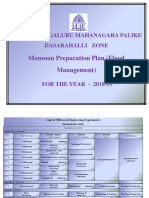 Monsoon Preparation Plan (Flood Management) : Bruhat Bengaluru Mahanagara Palike Dasarahalli Zone