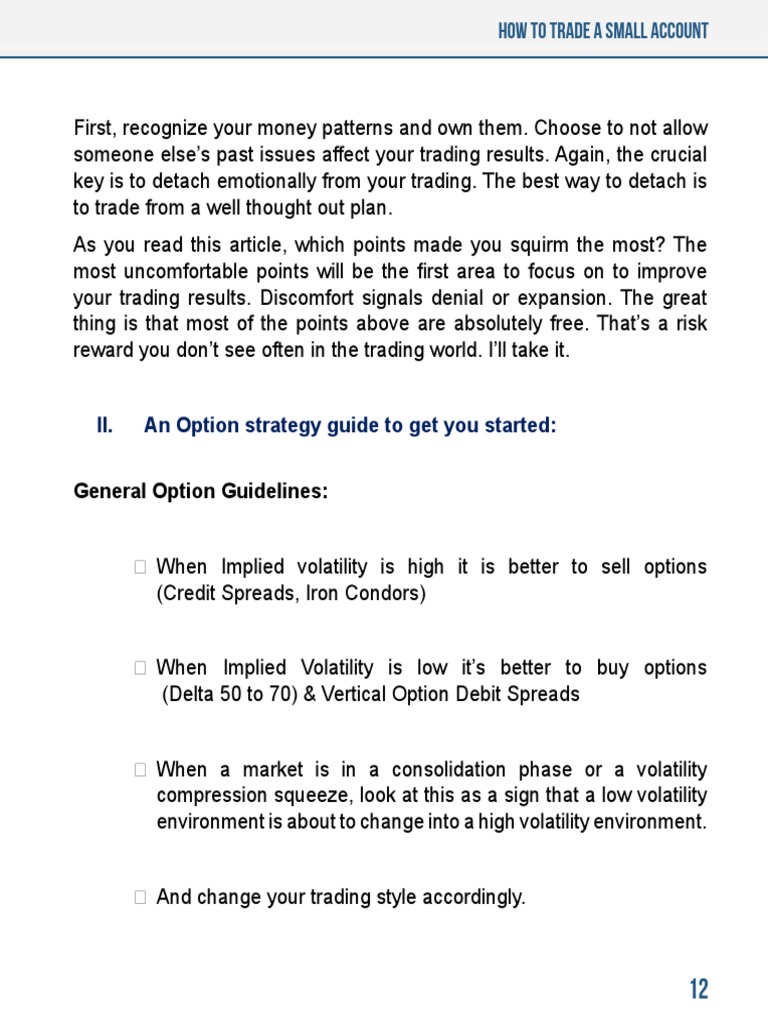 Small Account Trading Strategies | PDF | Finance & Money Management | Law