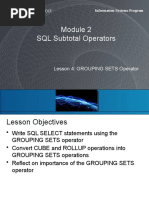 SQL Subtotal Operators: Lesson 4: GROUPING SETS Operator