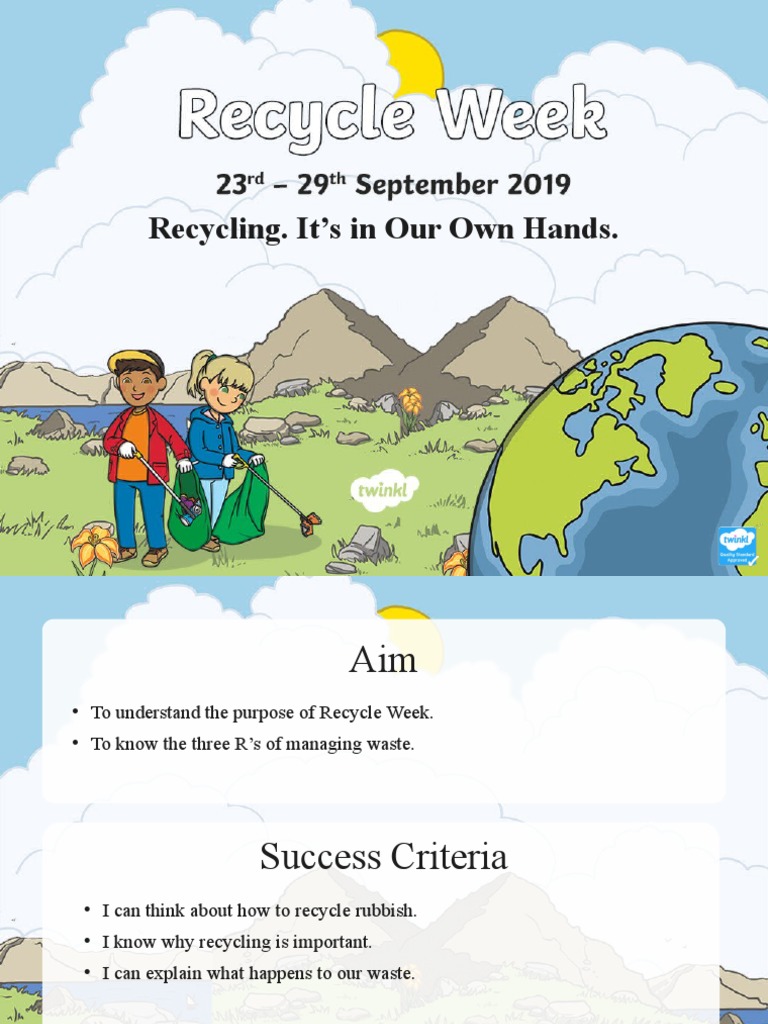 Understanding Recycle Week 2023 | PDF | Recycling | Reuse