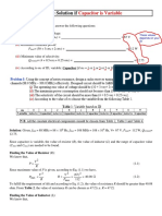 Sample Solution If: Capacitor Is Variable