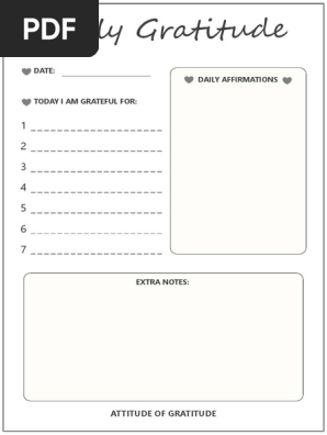 Gratitude Worksheet