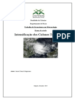 Intensificação Dos Ciclones Tropicais: Trabalho de Licenciatura em Meteorologia