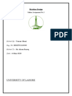 University of Lahore: Machine Design