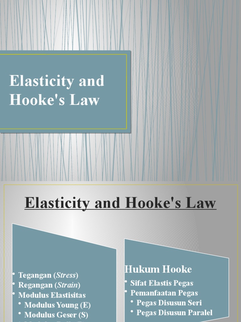 Elasticity and Hooke's Law PDF Young's Modulus Elasticity (Physics)