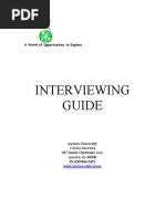 Interviewing Guide: A World of Opportunities To Explore