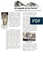 El Leopardo de Las Nieves Texto Descriptivo