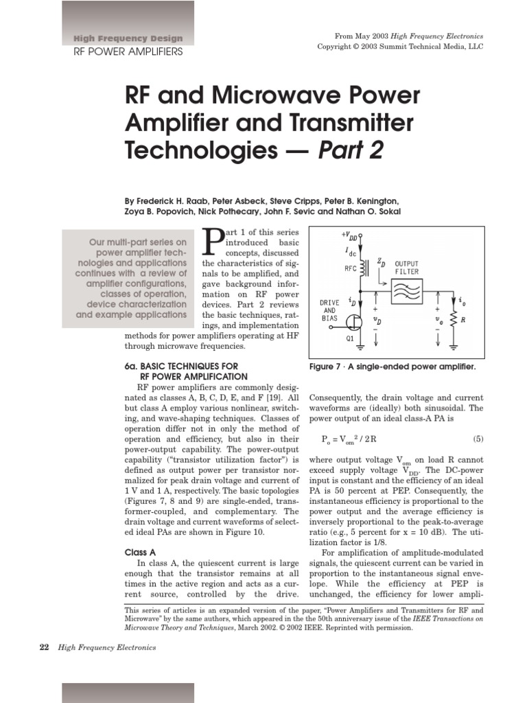 Class C Transistor | PDF | Amplifier | Field Effect Transistor
