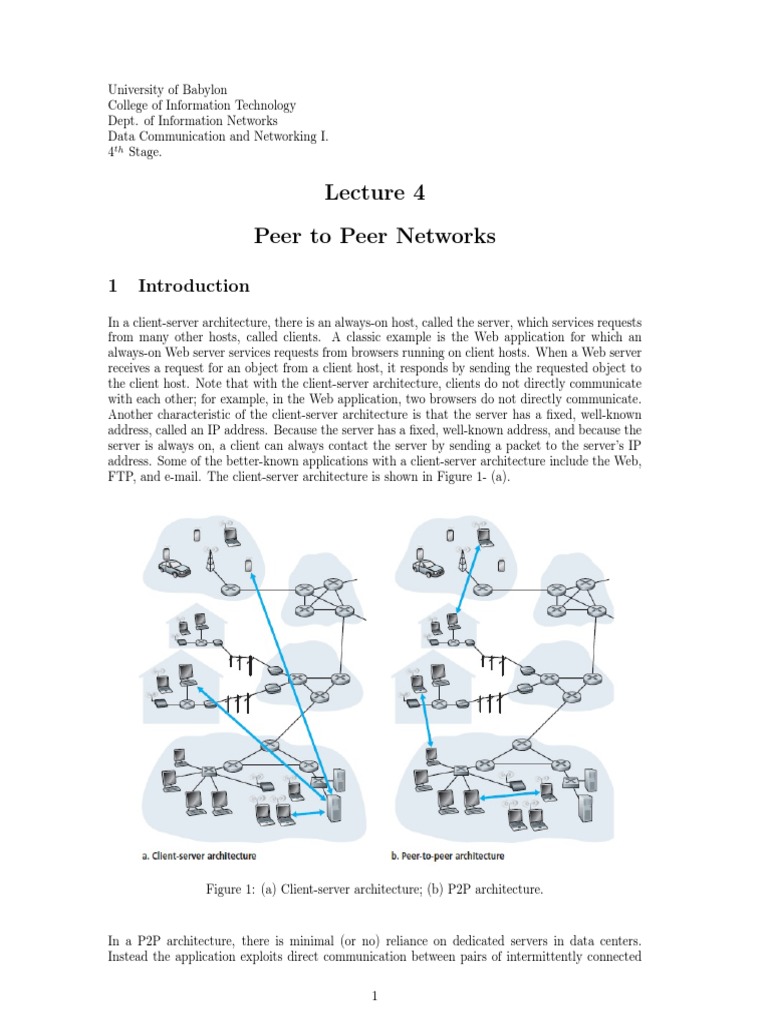 DC 4 | PDF | Peer To Peer | Client–Server Model