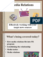 Media Relations: Effectively Working With Your Target News Sources