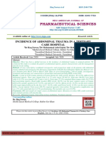 Pharmaceutical Sciences: Incidence of Abdominal Trauma in A Tertiary Care Hospital