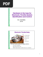 Hardware in The Loop For Electronic Throttle System Identification and Control