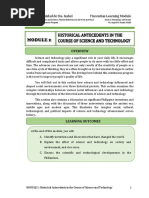 Historical Antecedents in The Course of STS