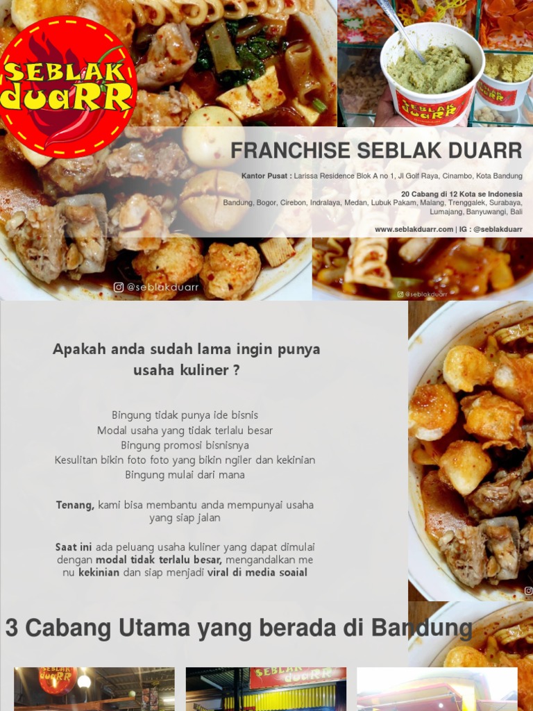 A. Sistem Franchise Seblak DuaRR (Update 16 September 2019) | PDF