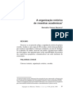 BEZERRA, Benedito. A organização retórica do gênero resenha..pdf