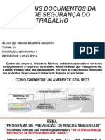 PRINCIPAIS DOCUMENTOS DA ÁREA DE SEGURANÇA DO TRABALHO