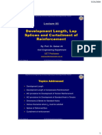 Lecture 05-Development Length, Lap Splices and Curtailment of Reinforcement