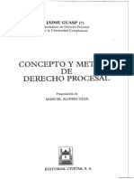 Jaime Guasp Concepto y Metodo de Derecho Procesal Primeros 5 Caps.
