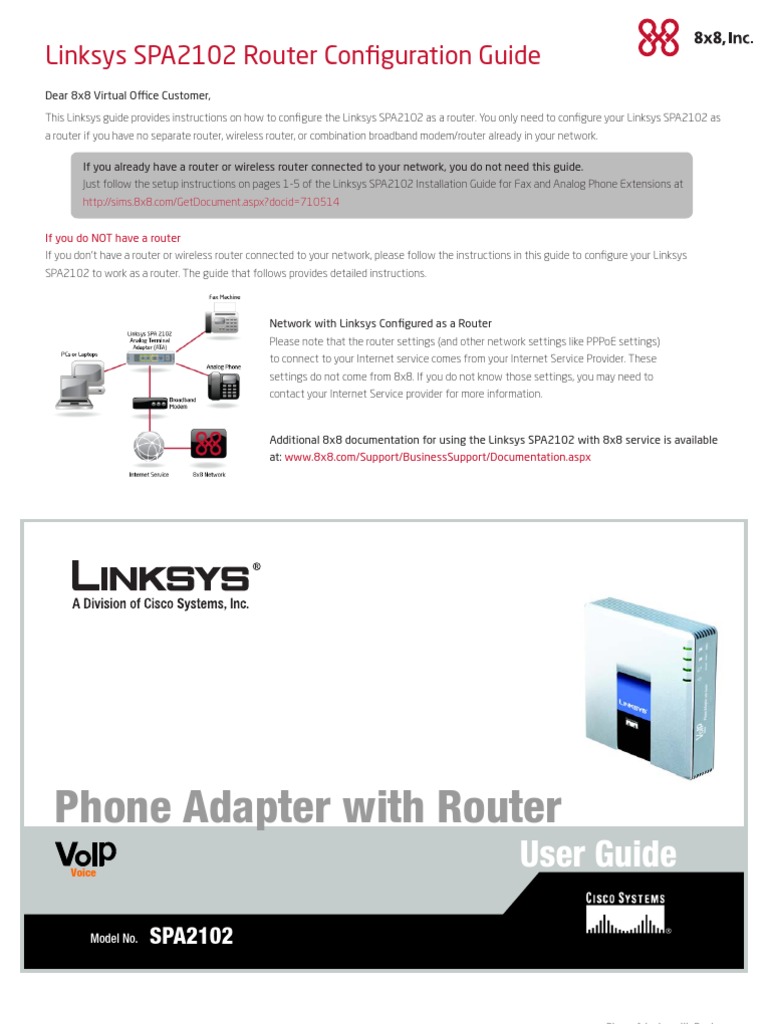 Linksys Spa2102 Router Configuration Guide PDF | PDF | Ip Address ...