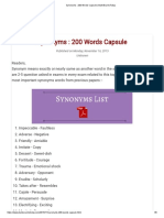 Synonyms: 250 Words Capsule PDF - BankExamsToday