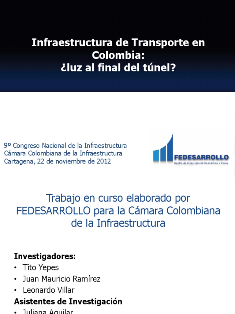 Infraestructura de Transporte en Colombia Presentación CCI Nov19 PDF ...
