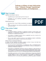 Aralin 3 - Pagbabago Sa Klima at Mga Suliraning Pangkapaligiran - Climate Change Aspektong Pulitikal, Pang-Ekonomiya, at Panlipunan