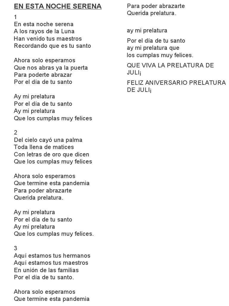 En Esta Noche Serena | PDF