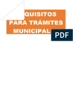 Requisitos para Trámites Municipales