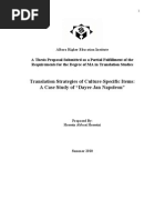 Download Translation Strategies of Culture Specific Items a case study of  dayee jan napoleon by empratis SN47385851 doc pdf