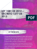 Ley 1581 de 2012 - Decreto1377 de 2013 PDF