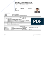 Bengaluru Central University: Exam Application Form