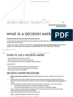 What Is A Decision Matrix - Pugh, Problem, or Selection Grid - ASQ