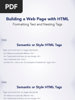 Building A Web Page With HTML: Formatting Text and Nesting Tags